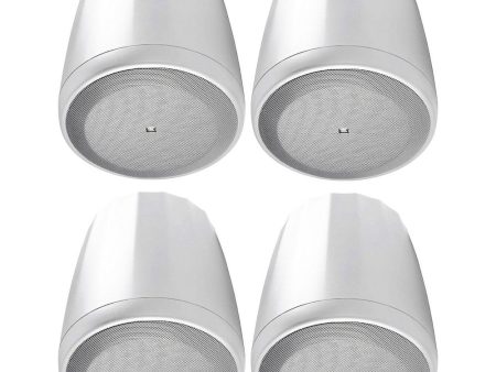 4) JBL Control 65P T-WH 5.25  70v White Pendant Speakers For Restaurant Bar Cafe Online now