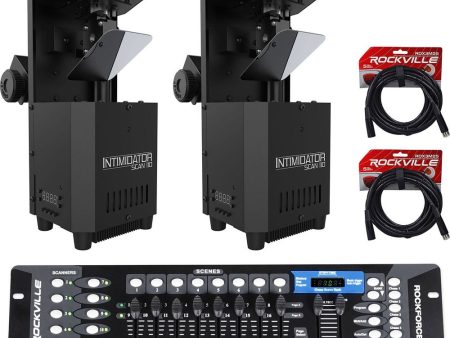 (2) Chauvet Intimidator Scan 110 Compact Scanner Effect Lights+DMX Controller Discount