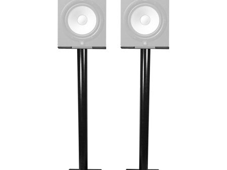 Rockville 37” Black Steel Studio Monitor Speaker Stands For Yamaha HS7 Monitors on Sale