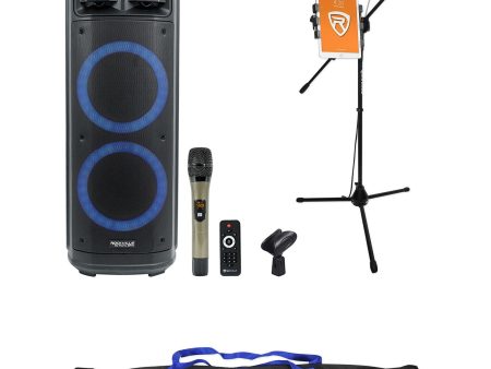 Rockville Go Party ZR10 Live Street Performance Speaker+Mic+Stand+Tablet Clip Cheap