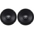 (2) Rockville RM64PRO 6.5  400 Watt 4 Ohm SPL Mid-Bass Midrange Car Speakers Supply