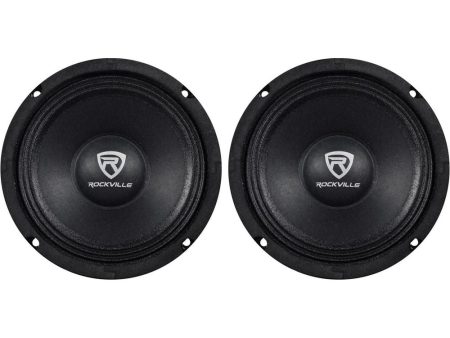 (2) Rockville RM64PRO 6.5  400 Watt 4 Ohm SPL Mid-Bass Midrange Car Speakers Supply