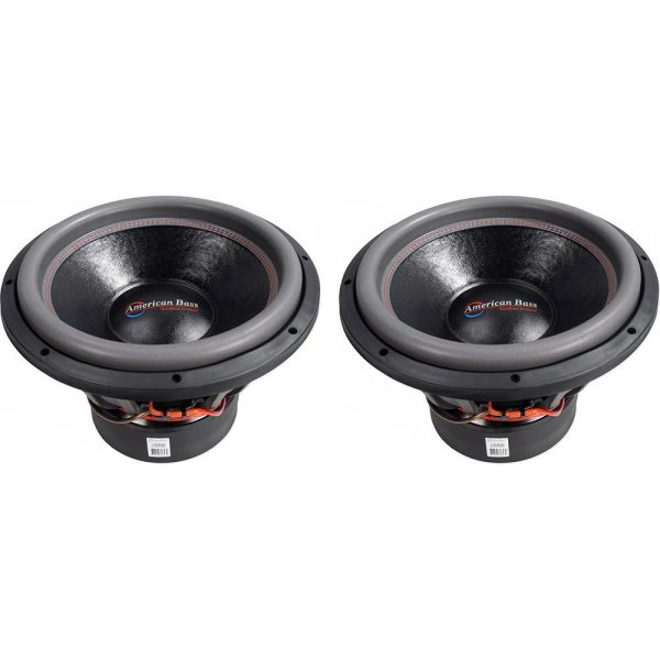 (2) American Bass HD15D2 HD 15  4000w Competition Car Subwoofers 300 Oz Magnets on Sale