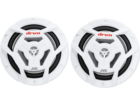 Pair JVC CS-DR6201MW 6.5  300 Watt 2-Way Coaxial Marine Waterproof Boat Speakers Online