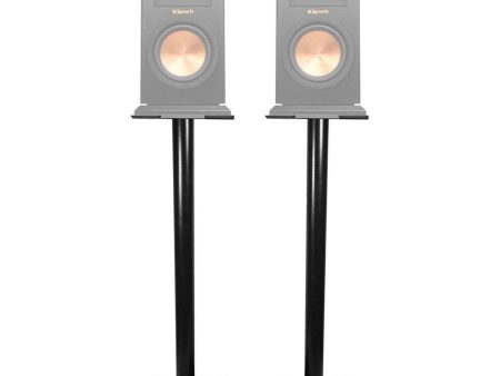 Black 37” Steel Bookshelf Speaker Stands For Klipsch RP-150M Bookshelf Speakers on Sale