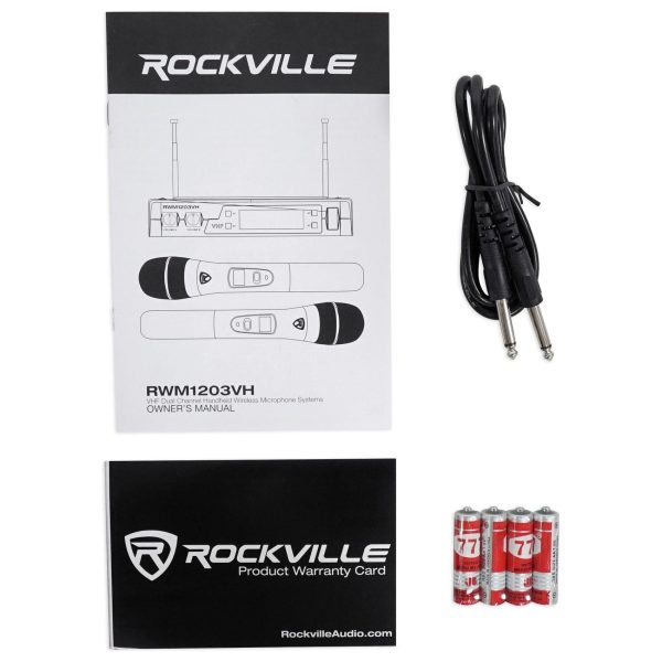 Rockville RPG8 8  Powered Active 400 Watt PA Speaker W Dual Wireless Mics For Sale