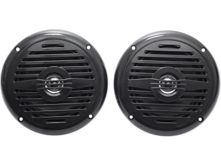 Pair Rockville MS525B 5.25  400 Watt Waterproof Marine Boat Speakers 2-Way Black For Discount