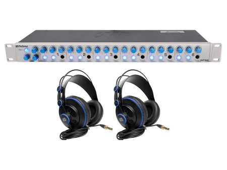 Presonus HP60 6-Channel Amplifier Headphone Amp +(2) HD7 Headphones Hot on Sale