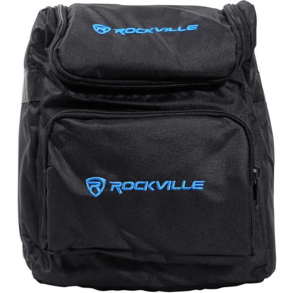 12) Rockville BATTERY PAR 50 White Rechargeable LED DMX DJ Wash Up-Lights+Bags Supply