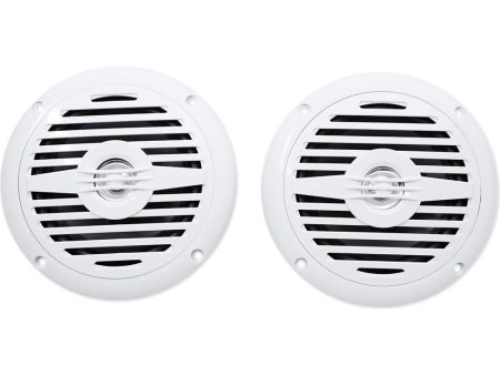 Pair Rockville MS525W 5.25  400 Watt Waterproof Marine Boat Speakers 2-Way White Online Sale