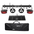 Chauvet DJ GigBAR Flex (2) Derby+(2) Par Can Lights+Footswitch+Tripod+DMX Cables Sale