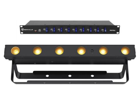 Chauvet DJ Ezlink Strip Q6 BT Wireless Battery Bluetooth Wash Light+Power Strip For Cheap