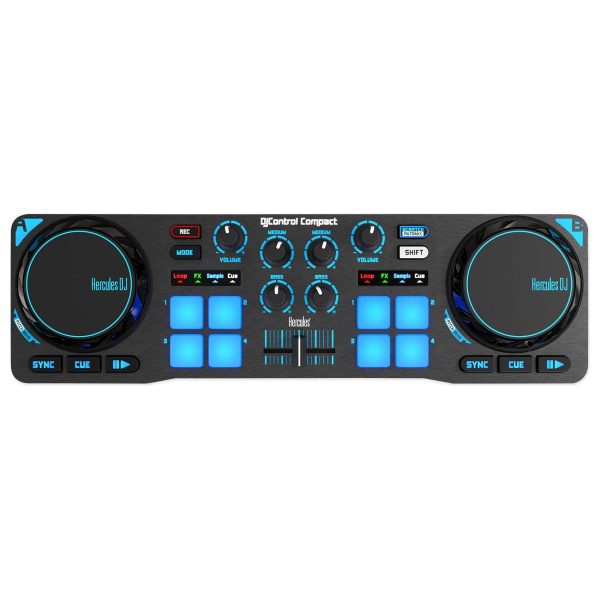 Hercules DJControl Compact USB 2-Deck DJ Controller Mixer+Stand+Shelf+Carry Bag Cheap