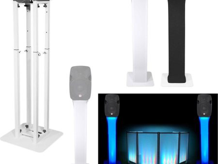 (1) Rockville White Adjustable Totem Stand For Rockville SPGN104 10  Speaker Online