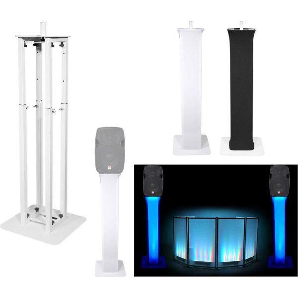 (1) Rockville White Adjustable Totem Stand For Rockville SPGN104 10  Speaker Online