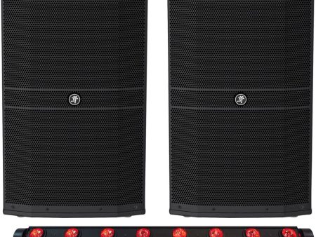 (2) Mackie DRM212 1600 Watt 12  Powered Active DJ PA Speakers+Moving Head Light Online Hot Sale