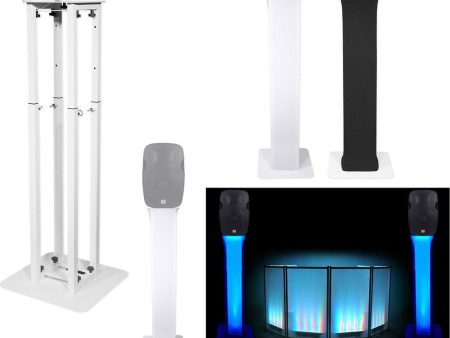 (1) Rockville White Adjustable Totem Stand For Rockville SPGN158 15  Speaker Online Sale