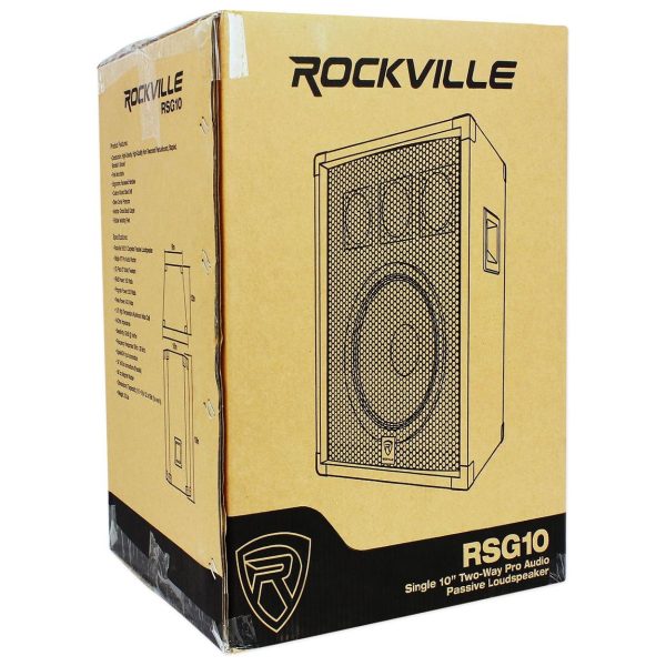 Rockville RSG10 10” 400 Watt 8-Ohm 2-Way Passive DJ Pro PA Speaker Online now