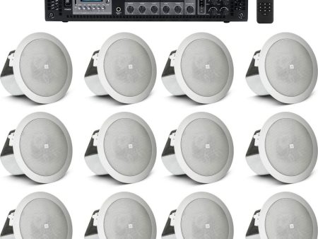 (12) JBL 3  Ceiling Speakers+6-Zone Bluetooth Amplifier For Restaurant Bar Cafe For Sale