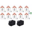 (10) Rockville RockWedge LED White RGBWA+UV Rechargeable Wireless DMX Lights+Bag Sale