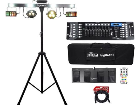 Chauvet GigBar 2.0 Light FX Bar w Tripod+Footswitch+Remote+Bag+DMX Controller Hot on Sale