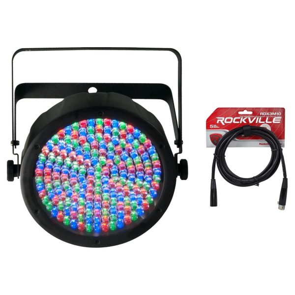 Chauvet SlimPAR 64 Compact DMX LED Wash Light + FREE 10FT Cable Cheap