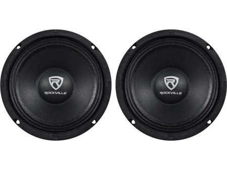 (2) Rockville RM68PRO 6.5  400 Watt 8 Ohm SPL Mid-Bass Midrange Car Speakers Hot on Sale