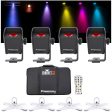 Chauvet DJ Freedom H1 X4 Wireless Wash Lights+Bag+Charger+Remote+Ceiling Clamps Discount