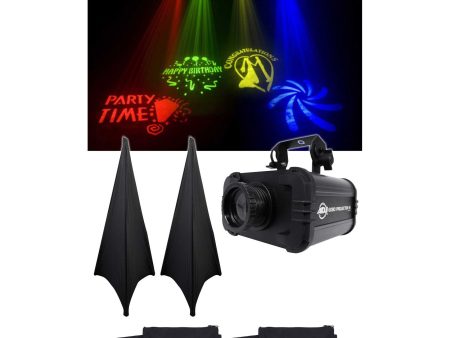 American DJ ADJ GOBO PROJECTOR IR LED Light w  4 Colors+4 Patterns+(2) Scrims For Discount