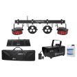 Chauvet DJ GigBAR Flex (2) Derby+(2) Par Can Lights+Footswitch+Fogger+Gal. Fluid For Cheap